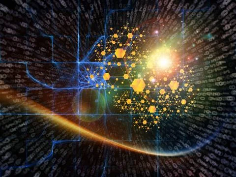 Particle Technologies Illustrazione stock