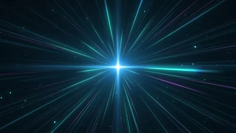 Particle Technology Space Tunnel Shuttle Stock-Footage 301515922