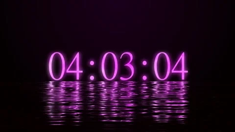 Particle Technology Stopwatch Countdown Animation Video stock 316510843