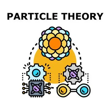 Particle theory illustration exploring physics and science concepts Stock Illustration