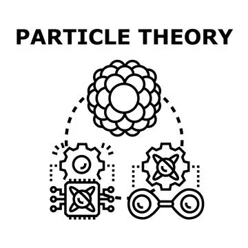 Particle theory illustration exploring physics and science concepts Stock Illustration