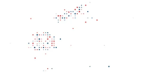 Particle Transition Animation Creating the Map of Fiji Stock Footage 320801553