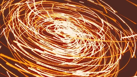 Particle vortex formed by red and yellow lines Stock Footage 116520640