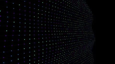 Particle wave animation from the left side Stockbeeldmateriaal 321611665