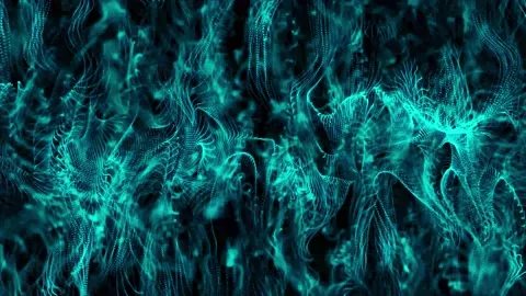 Particle wave background animation. vd 1650 Stock Footage 172705413