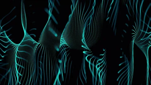 Particle wave background animation. vd 1658 Stock Footage 172712121