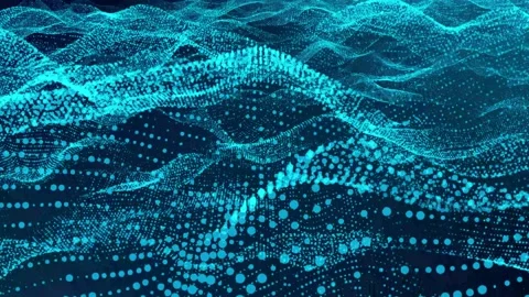 Particle wave background. vd 1964 Stock Footage 201348396