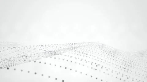 A particle wave of circular dots flows in a seamless loop Stock Footage 341486665