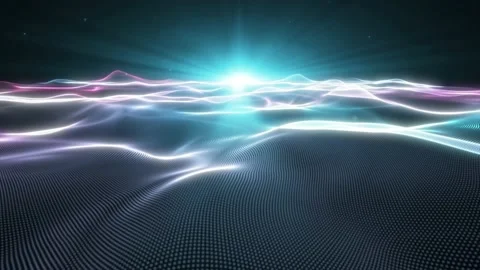 Particle Wave Stock Footage 138289774