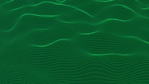 Particle wave, Grid Line Wave Motion Ani... | Stock Video | Pond5