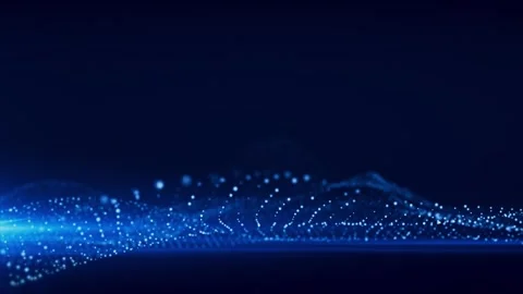 Particle Wave Landscape Stock Footage 312279485