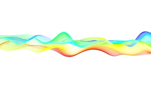 Particle wave line background animation.Abstract digital lines wave backgro.. Stock Footage 332699926