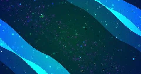 Particle wave smooth glittering sparks shining visual design bg. Tech defoc.. Stock Illustration