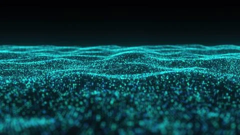 Particle wave surface Stock Illustration