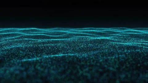 Particle wave surface Stock Illustration