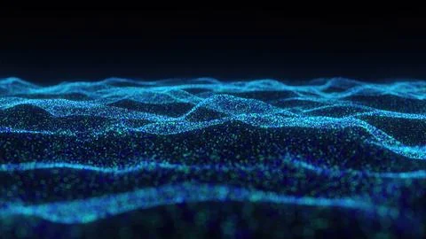 Particle wave surface Stock Illustration