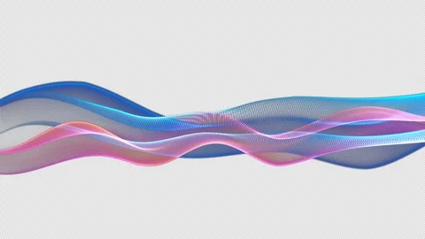 Particle Wave Visualization Background 4K video transparent Stock-Footage 320939611