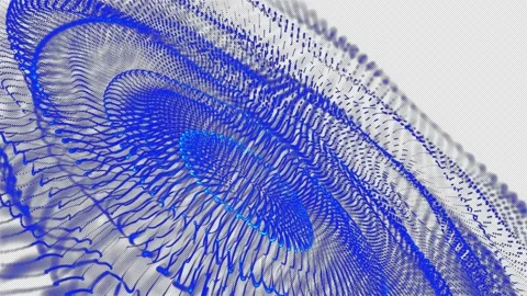 Particle Waves On Alpha Loop Video stock 171071784