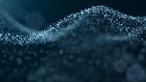 Particle Waves Blue Stock Footage 123282297