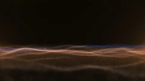 Particle Waves Motion Background Stock Footage 88908531