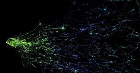 Particle Wind Blue Stock Footage 107760632