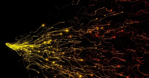 Particle Wind Yellow Stock Footage 107760731