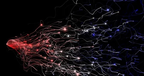 Particle Winds Red White Blue Stock Footage 107760725