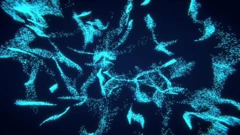 Particle world abstract blue background. Technology background, from series b イラスト素材