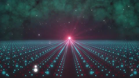 Particle world and abstract futuristic Background Stock Footage