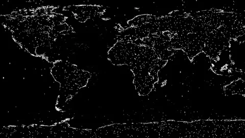 Particle World Map Stock-Footage 116433576