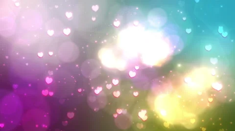 Particle021 bokeh heart background Stock Footage 47983063