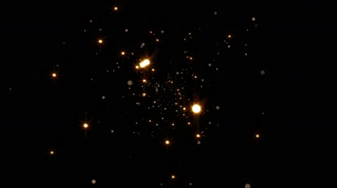 Particle031 flying orange lights Stock Footage 49065952