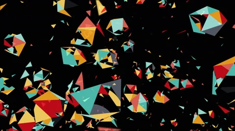 Particle047 colorful reflect Stock Footage 64227372