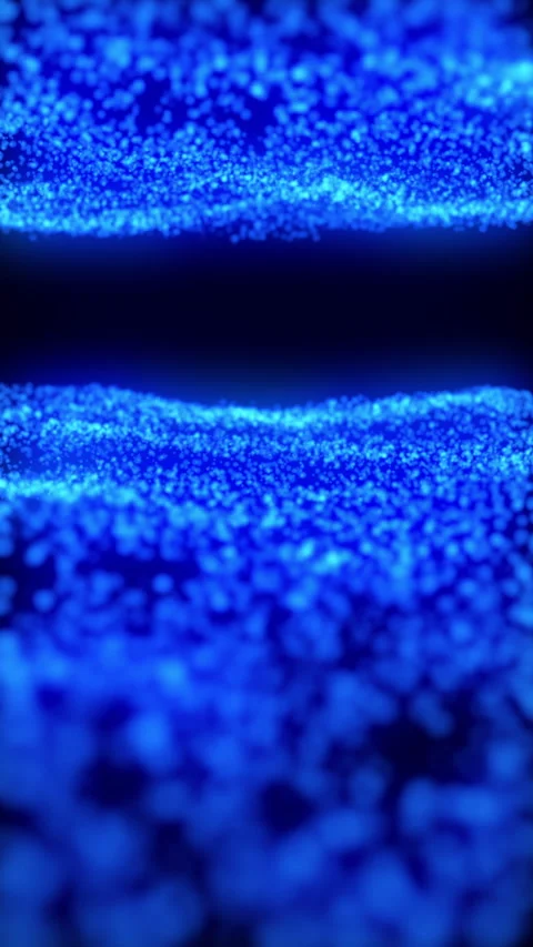 Particles, abstract background with blue floor particle stardust. Futuristic Stock Footage 260598909