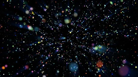 Particles abstract background with colorful shining dust bokeh glitter dust. Stock Footage 279588202