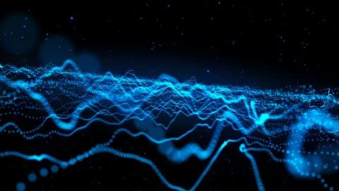 Particles abstract background flickering particles with bokeh effect 스톡 일러스트