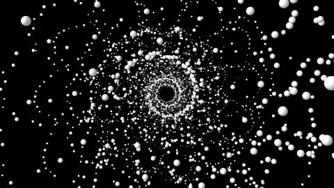 Particles abstract digital tunnel drawing graphics illustration background new Stock Illustration