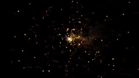 Particles abstract light motion titles background animation.Particles in tu.. Video stock 265395992