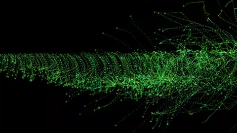 Particles abstract light motion titles background animation.Particles in tu.. Stock Footage 265396015