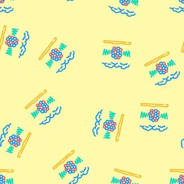 Particles air radioactive pollution vector seamless pattern Stock Illustration