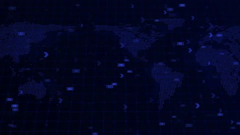 Particles and Lines Network Connection Big Data Global Networking Stock Footage 347120499
