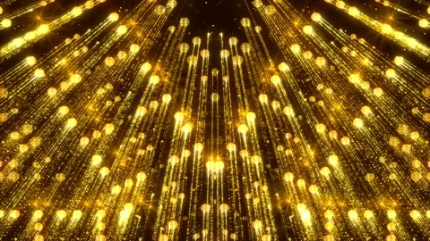 Particles Animated Flickering Wall Beautiful Golden Background Stock Footage 87279418
