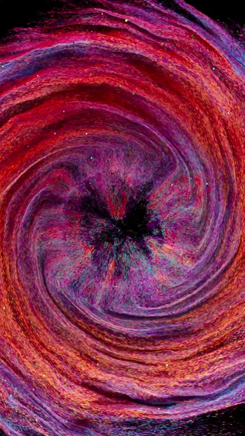 Particles are forming a rotating and increasing spiral Stock Footage 281324669