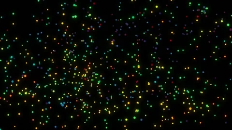 Particles are moving with black background Stock Footage 160942264