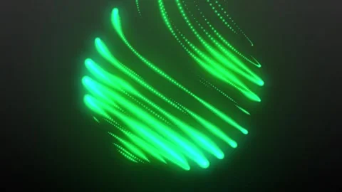 Particles background circle glow green 4K Stock Footage 336078894
