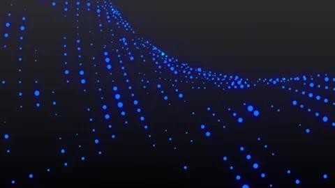 Particles background fluid point blue 4K Stock Footage 336078905