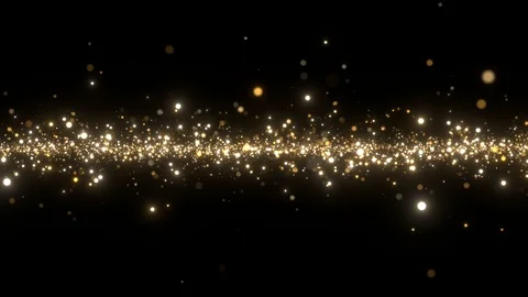 Particles background gold floating bokeh motion Vidéo 121444622