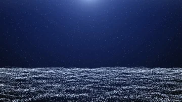 Particles background with moving and flicker points. Backdrop of bokeh Stock Footage 85822032