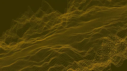 Particles Background Moving Dots Consisting of Solid Yellow Stock Footage 183484259