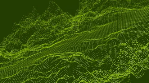 Particles Background Moving Dots Consisting of Solid Lime Stock Footage 183484451